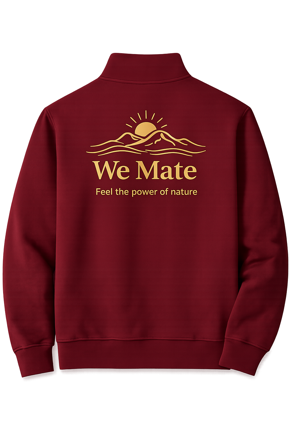 We Mate Half-Zip Bordeaux back